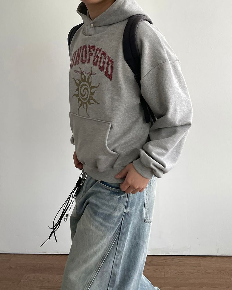 Heli Printed Crop Hoodie