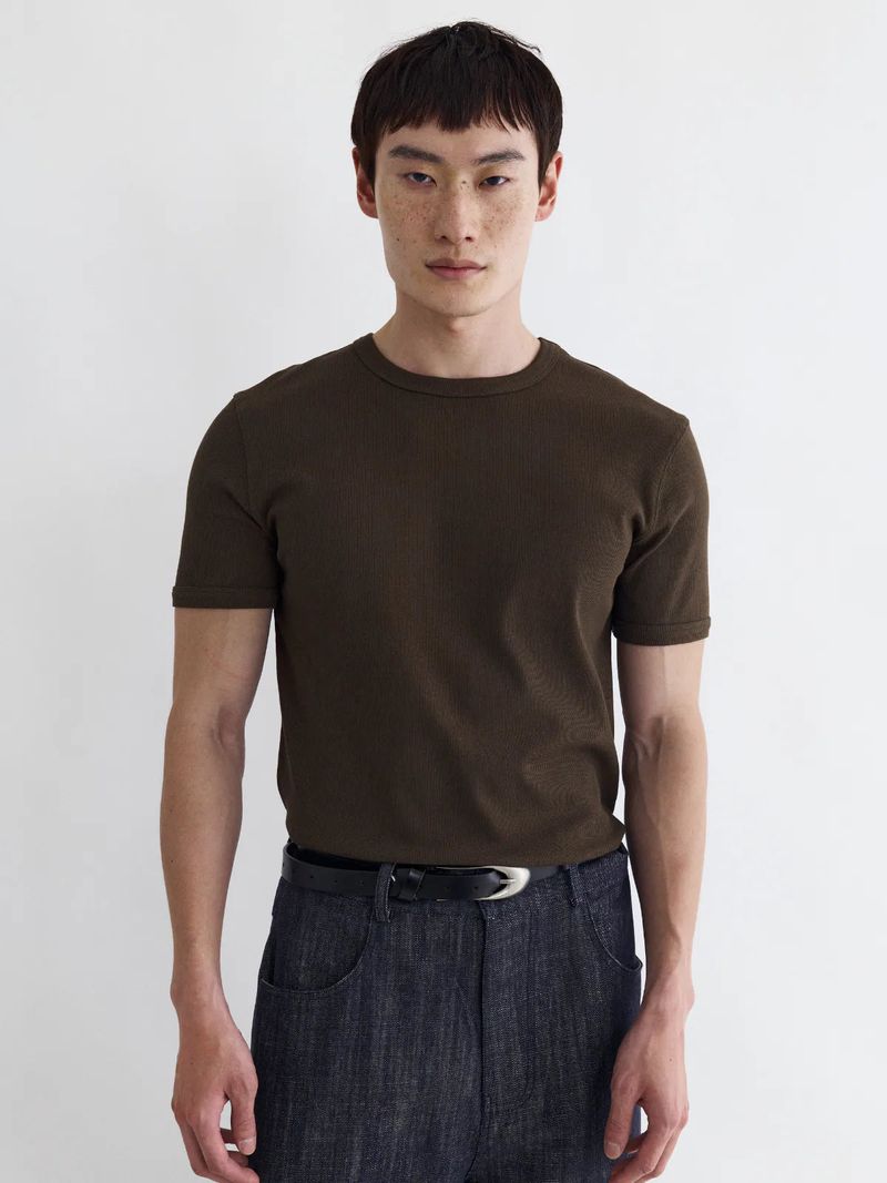 26SS TP4 Ribbed Fitted Tee