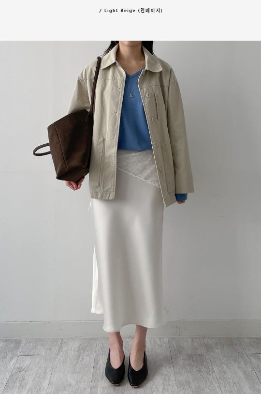 Betty Cotton Work Half Jacket