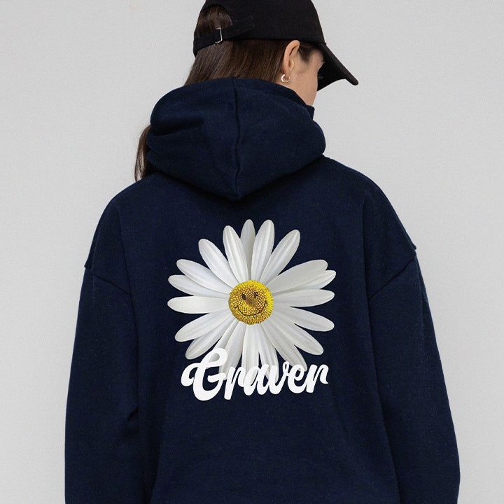 GRAVER（グレーバー）の「Back Daisy Flower Smile Hoodie（Tops）」