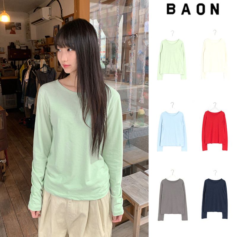 26SS★ [BAONHAUS] Seden Modal Layered Round T-shirt