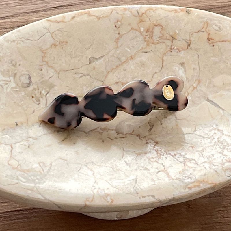 oar Heart Hair Point-pin [BEIGE LEOPARD]