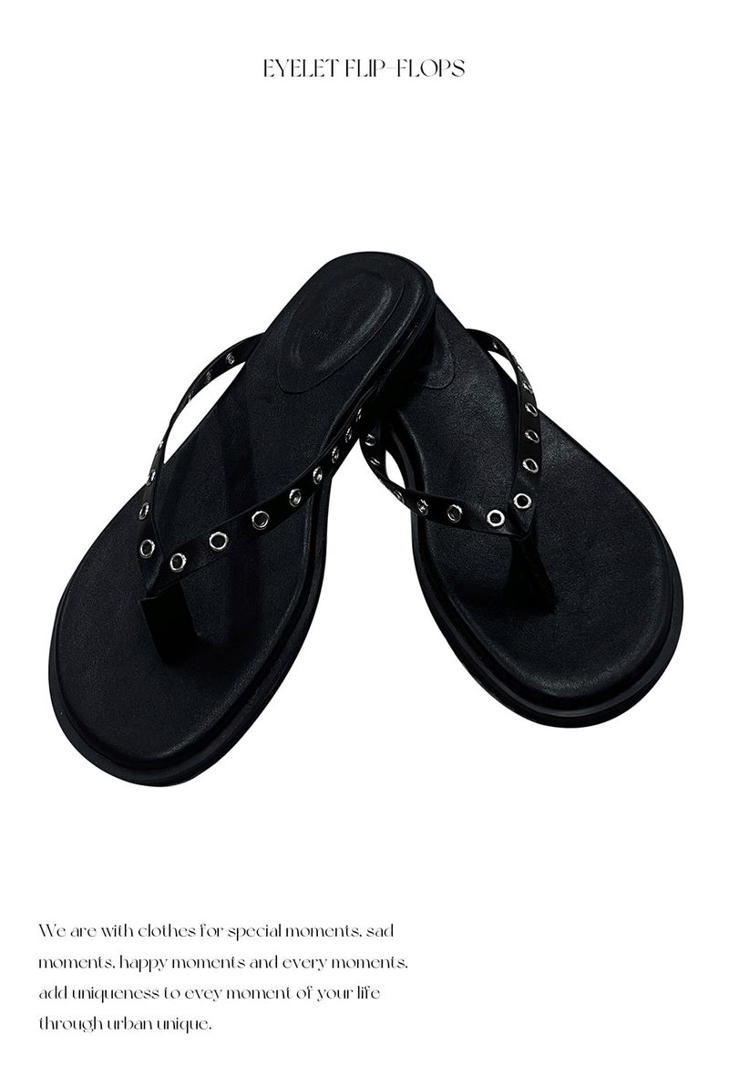 eyelet flip-flops