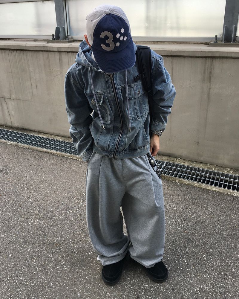 Nod Keyring Pintuck Wide Sweatpants 5C