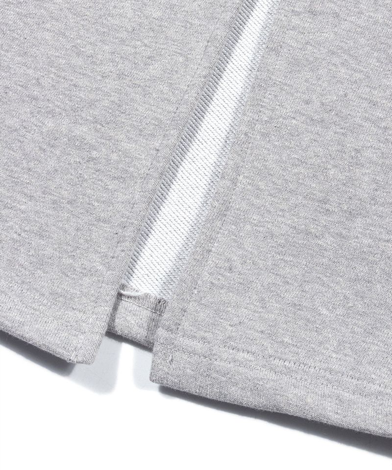 FOLDING SWEAT MAXI SKIRT_Melange Gray