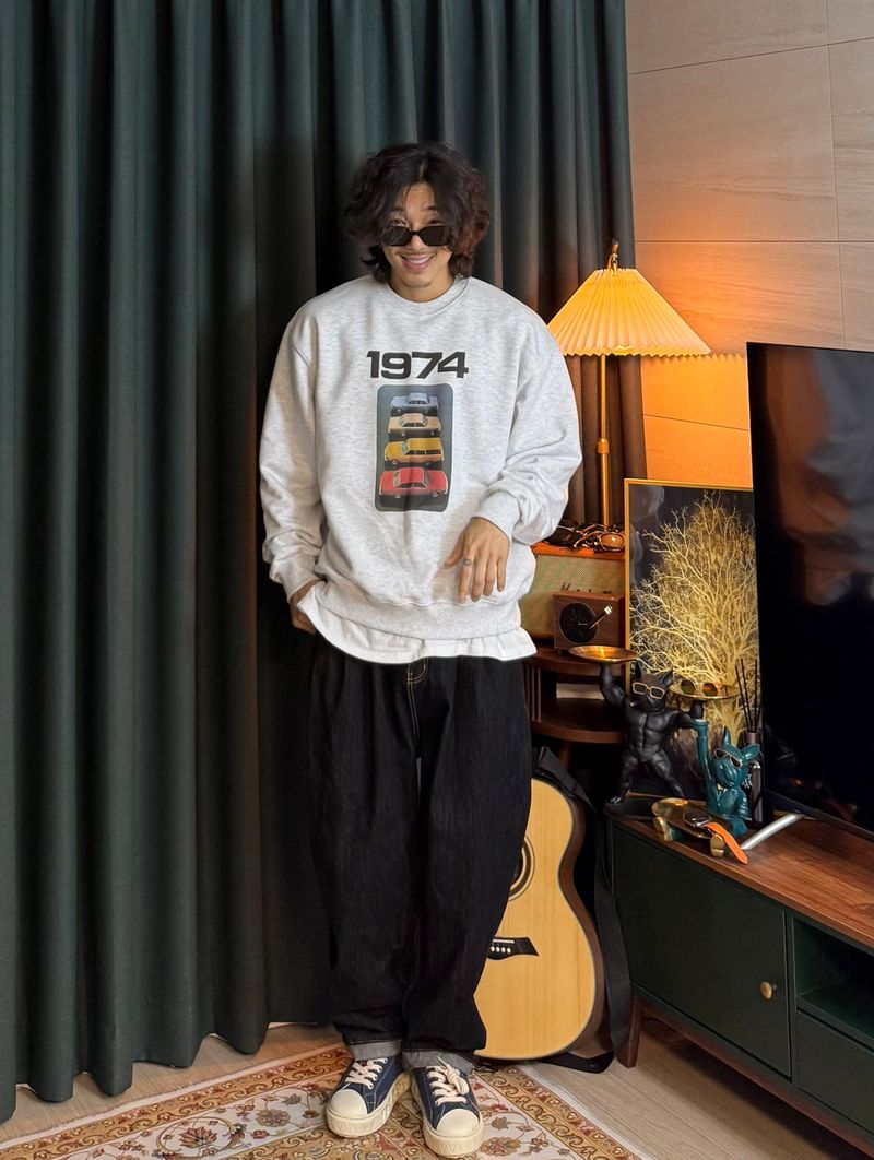 Old-Car basic Sweatshirt 3COLOR