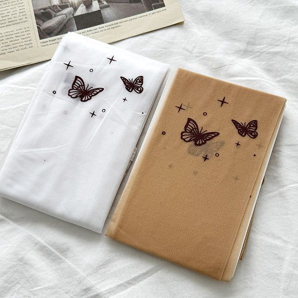 Moonlight Butterfly Long Tattoo Stockings (24SO005)