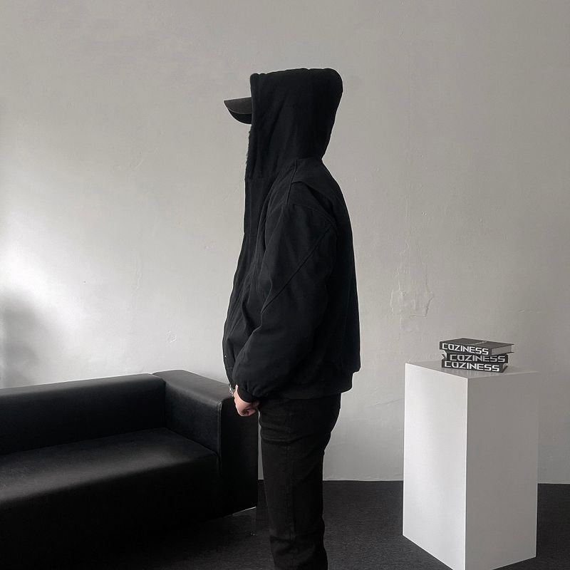 Mink fur lining hooded jacket (2colors/DP21917)