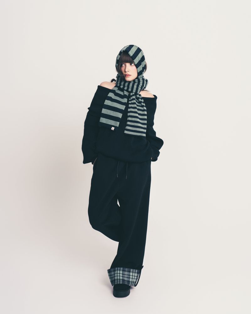 check folding sweatpants / mint