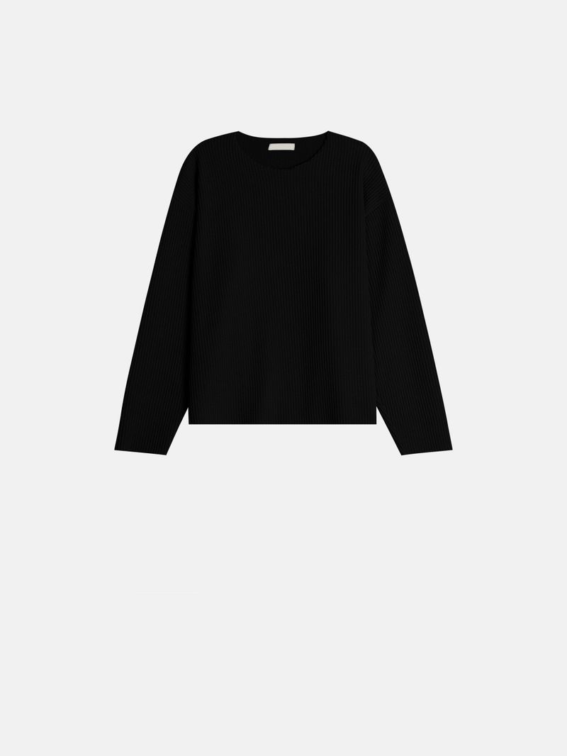 Lumen Ribbed Cutting Crop Tee