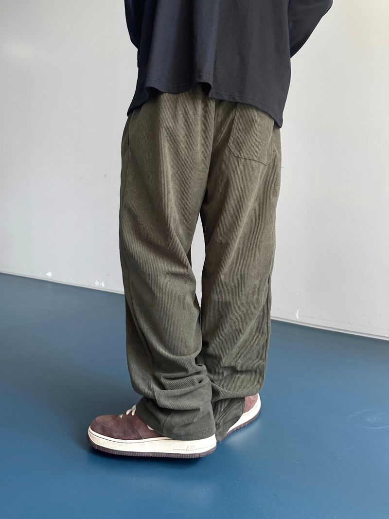 Twill Basic Golden Wide Pants 7C
