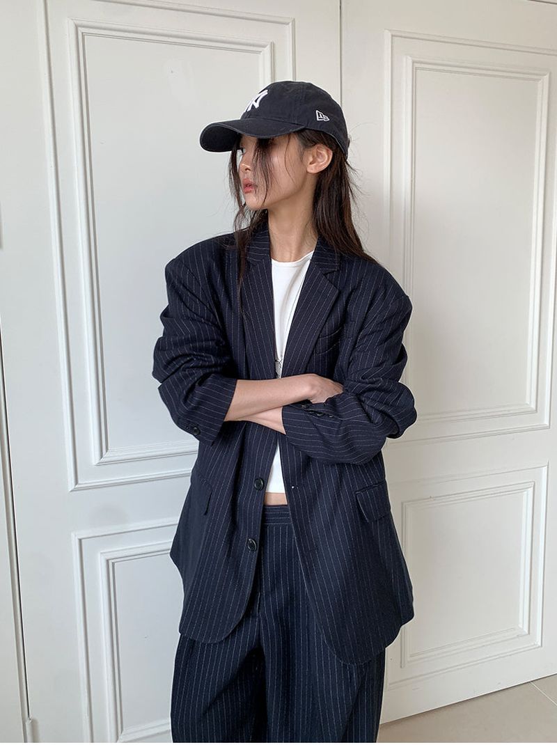 PAPERMOON PIN STRIPE PLEATE TROUSER