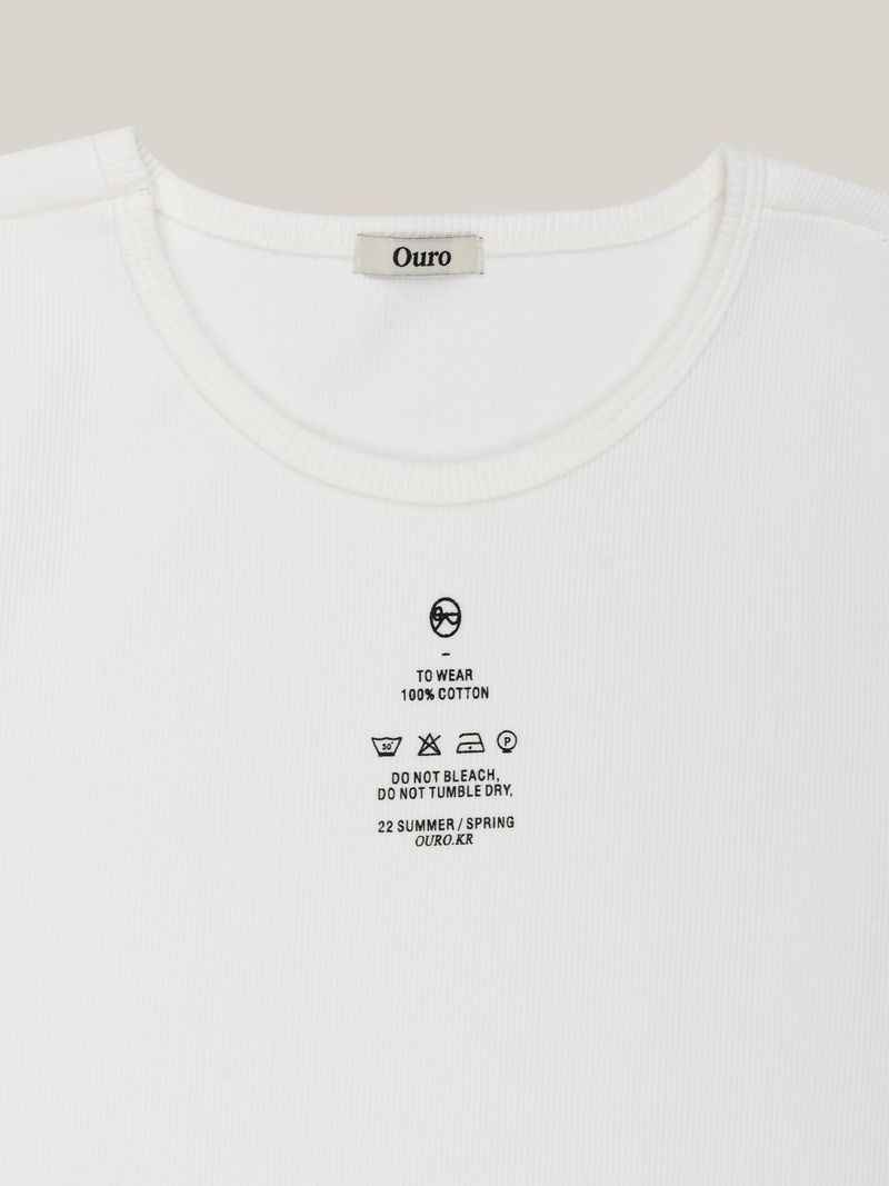 LETTERING COTTON SHIRT [ WHITE ]