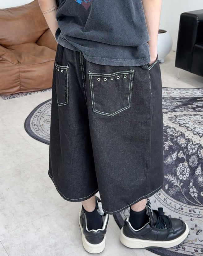 ビーン アイレット バミューダ デニム パンツ