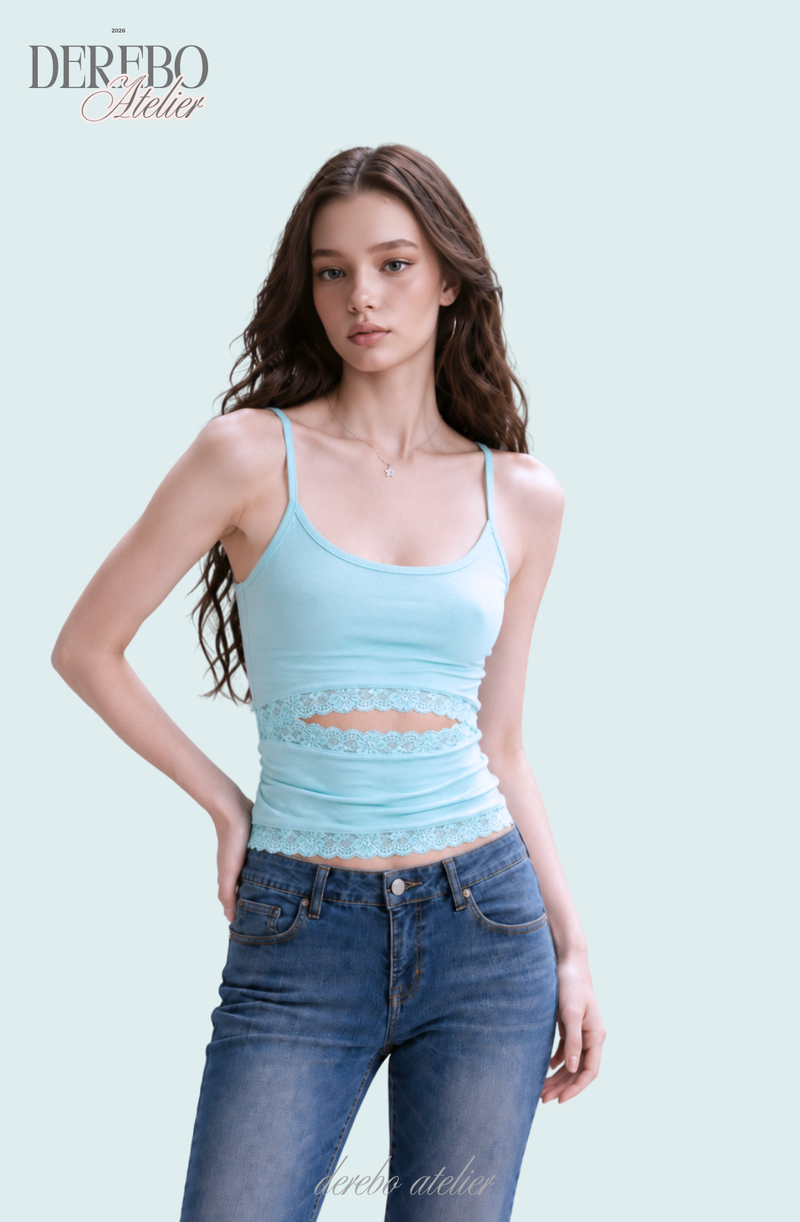 Edge Open Lace Sleeveless Top