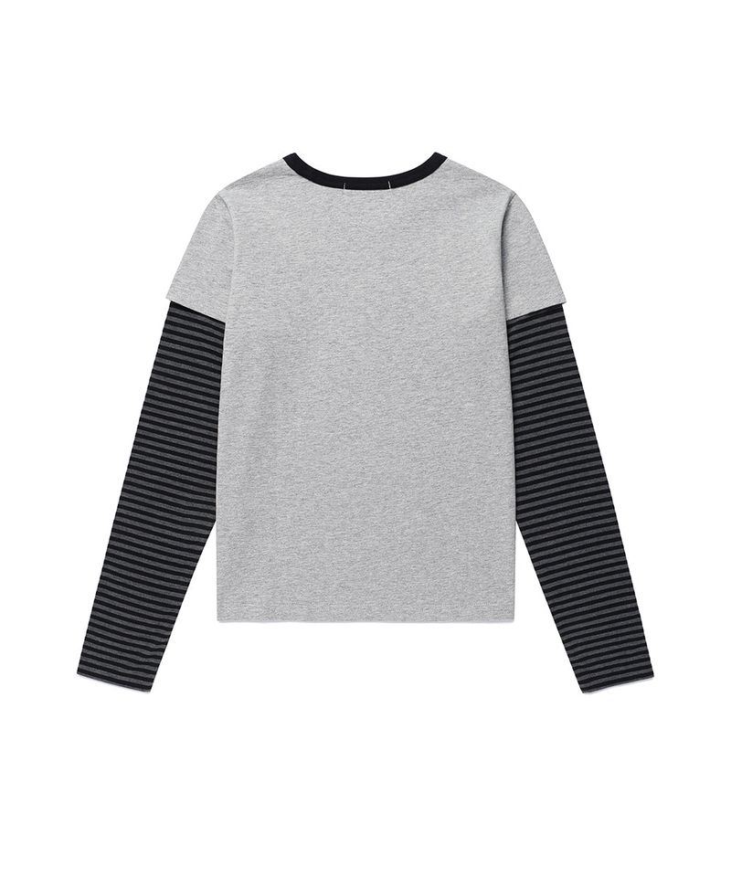 OLD GRORY RINGER LAYERED LS TEE GREY(CV2GFFT558A)