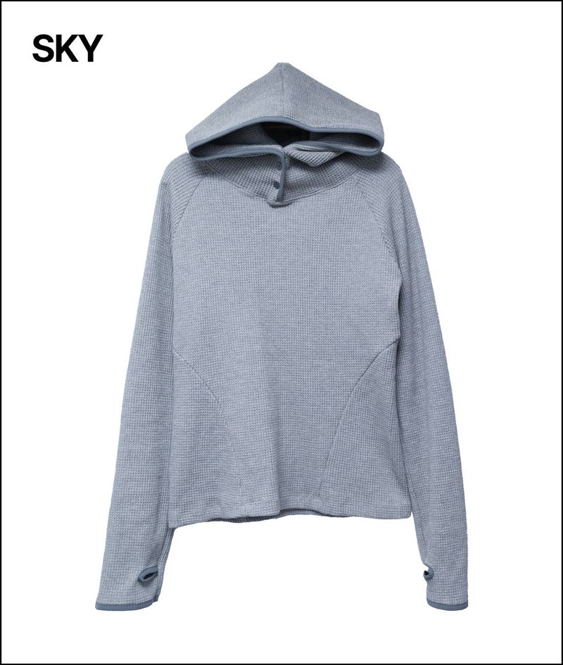 Revi henry neck hoodie (finger whole)
