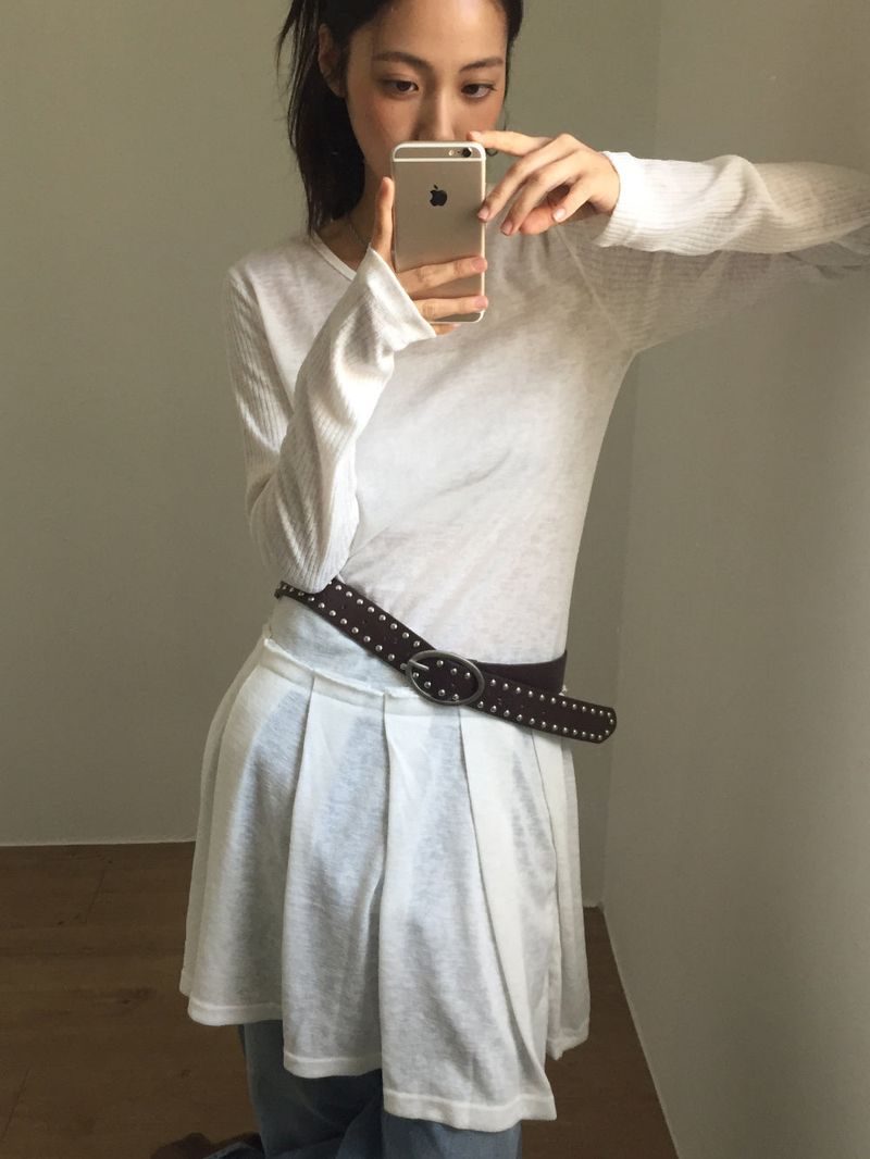 Low Knit Pleated One-Piece (3color) 