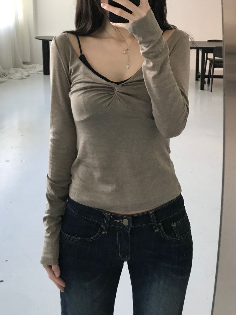 Luna Twisted T-Shirt (3color)