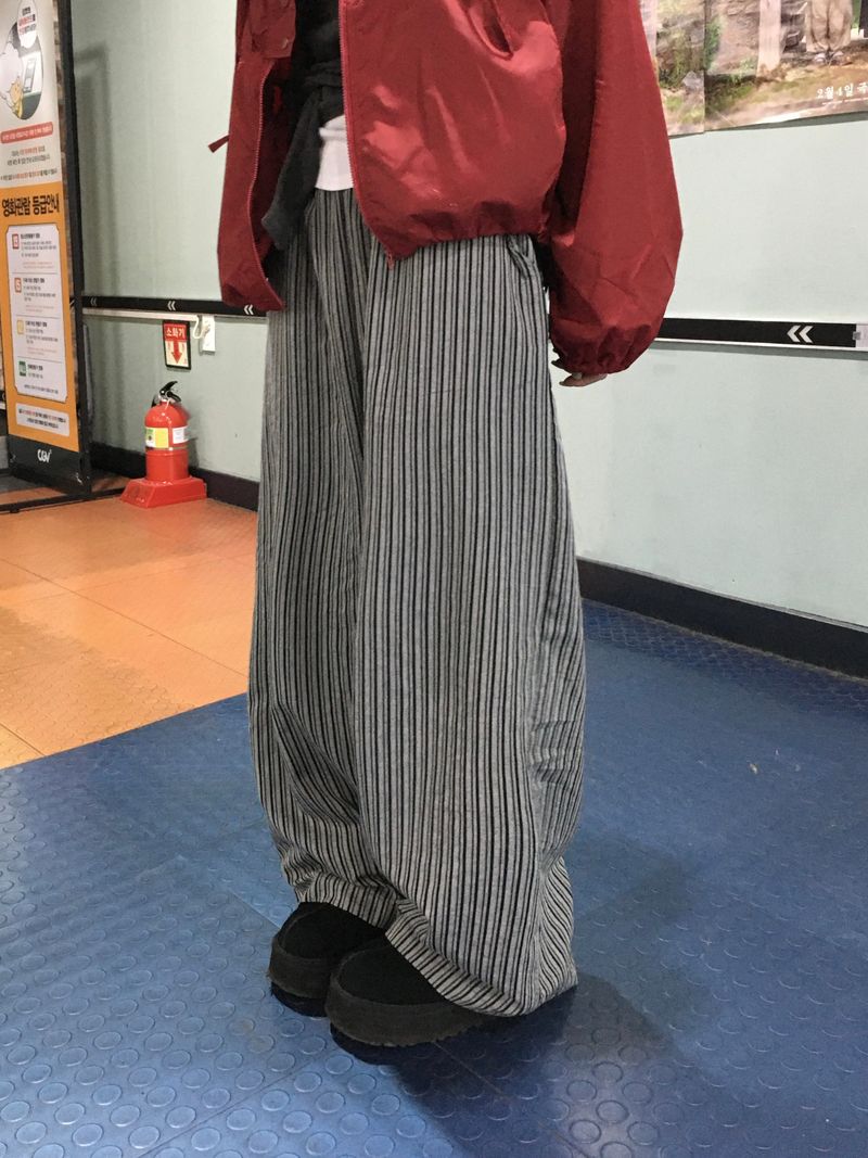 Sand Stripe Easy Banding Pants (3c)