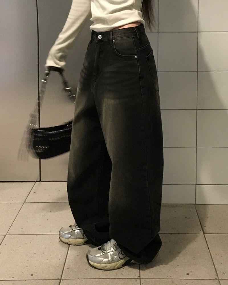 [MADE] BALLOON AND WIDE DENIM PANTS