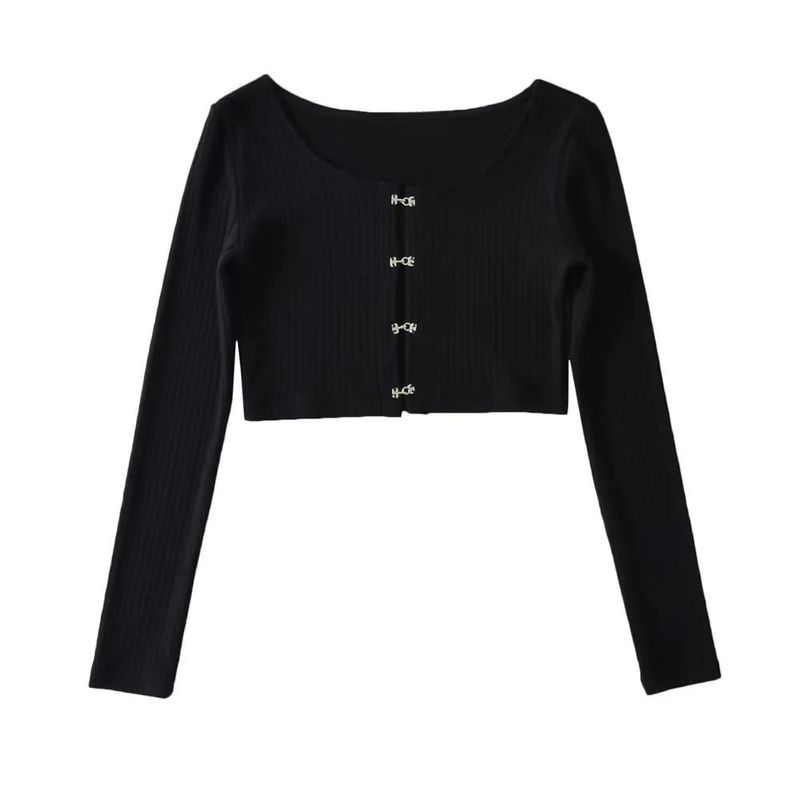 Hook Ribbed Crop Top 232292339