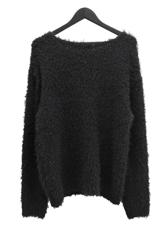 Alpaca Boat Neck Long Sleeve Knit