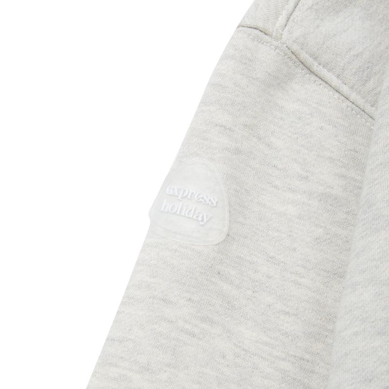 Side Logo 2Way Hood Zip-Up_Oatmeal