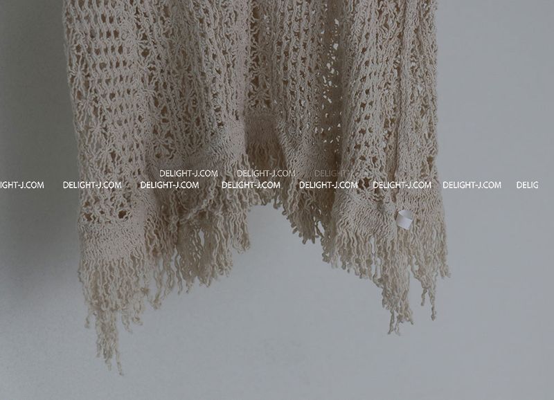 Crochet Fringed Knit Sleeveless