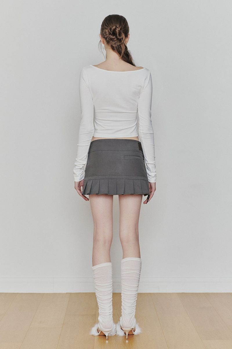 RUE BELTED MINI SKIRT khaki