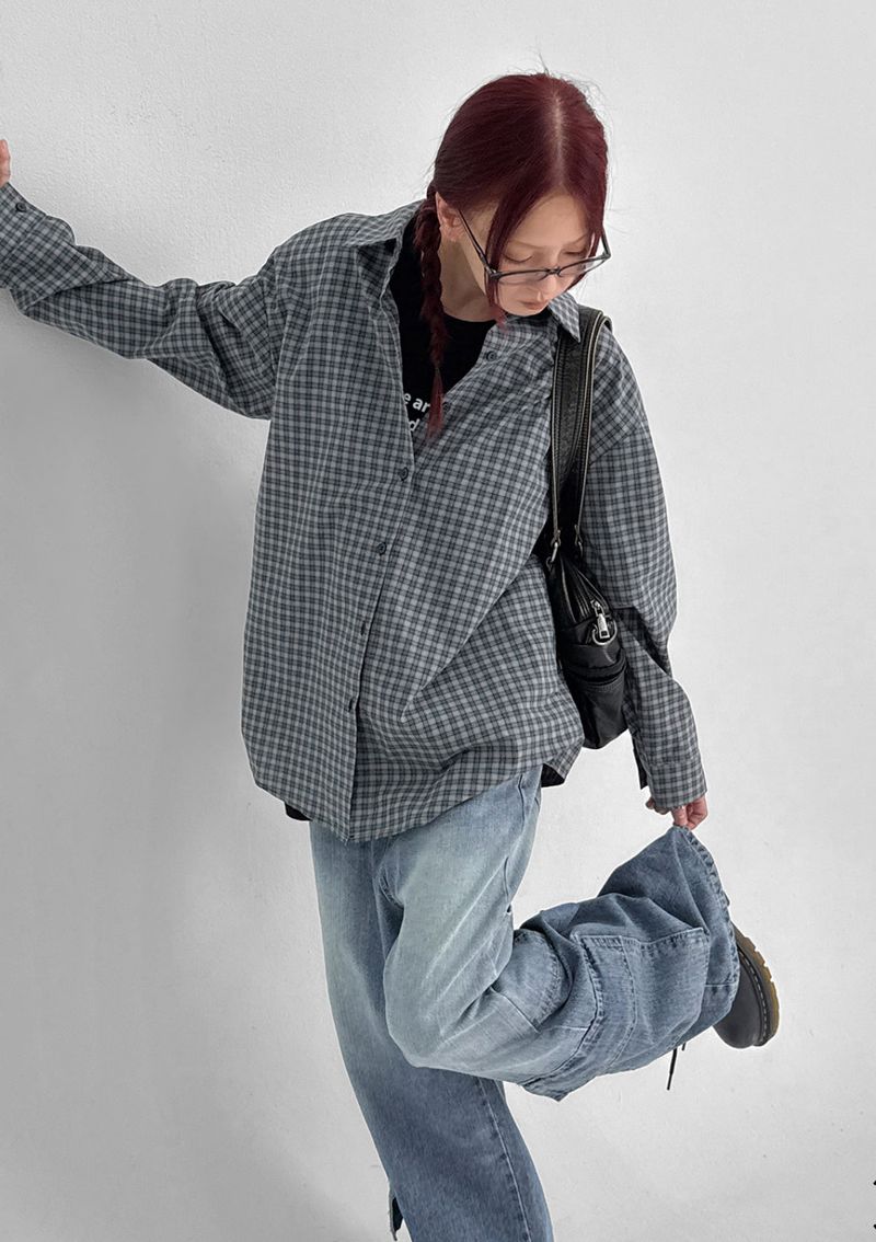 BLACKUP（ブラックアップ）の「[MADE] Dellove Loose Fit Check Shirt（Tops）」