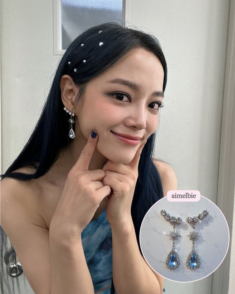 [IVE Liz Earring] Stellar Elf Earring - Light Sapphire
