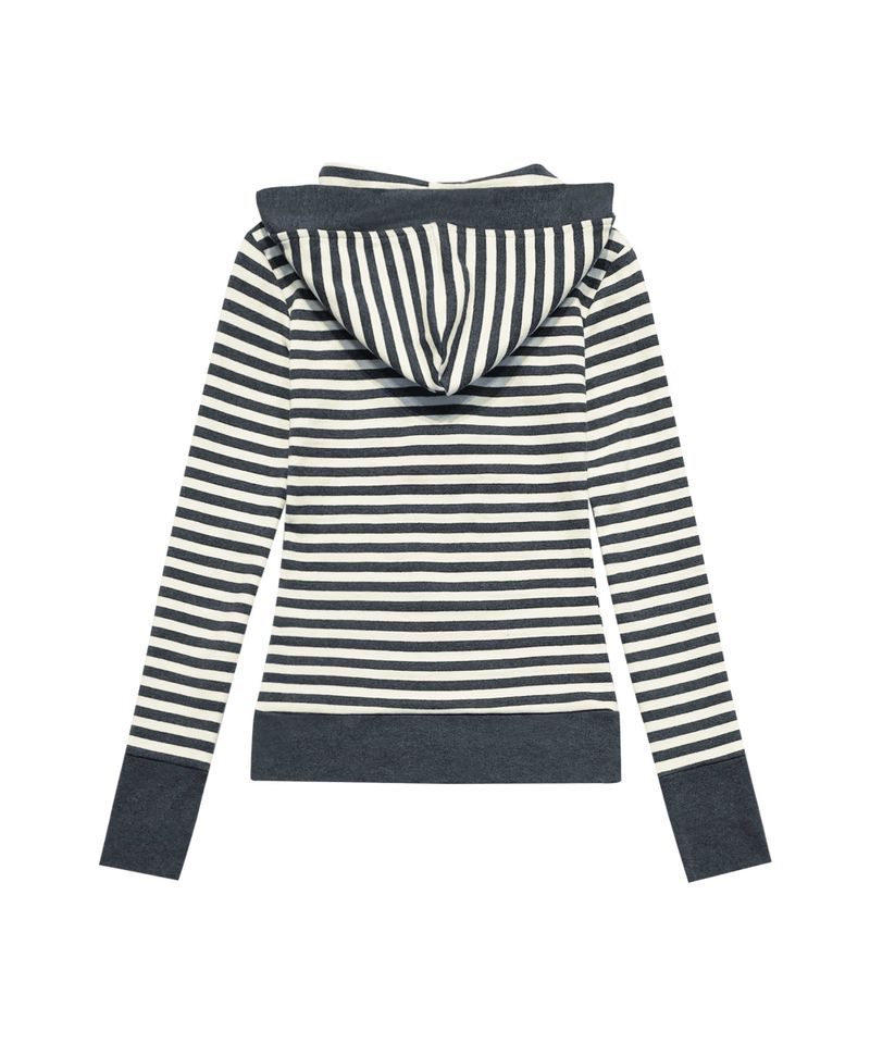 STRIPE LINE HOODIE T-SHIRT CHARCOAL