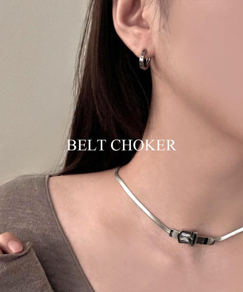 Adamdree（アダムドリー）の「シルバーベルトチョーカーネックレス（アクセサリー）」