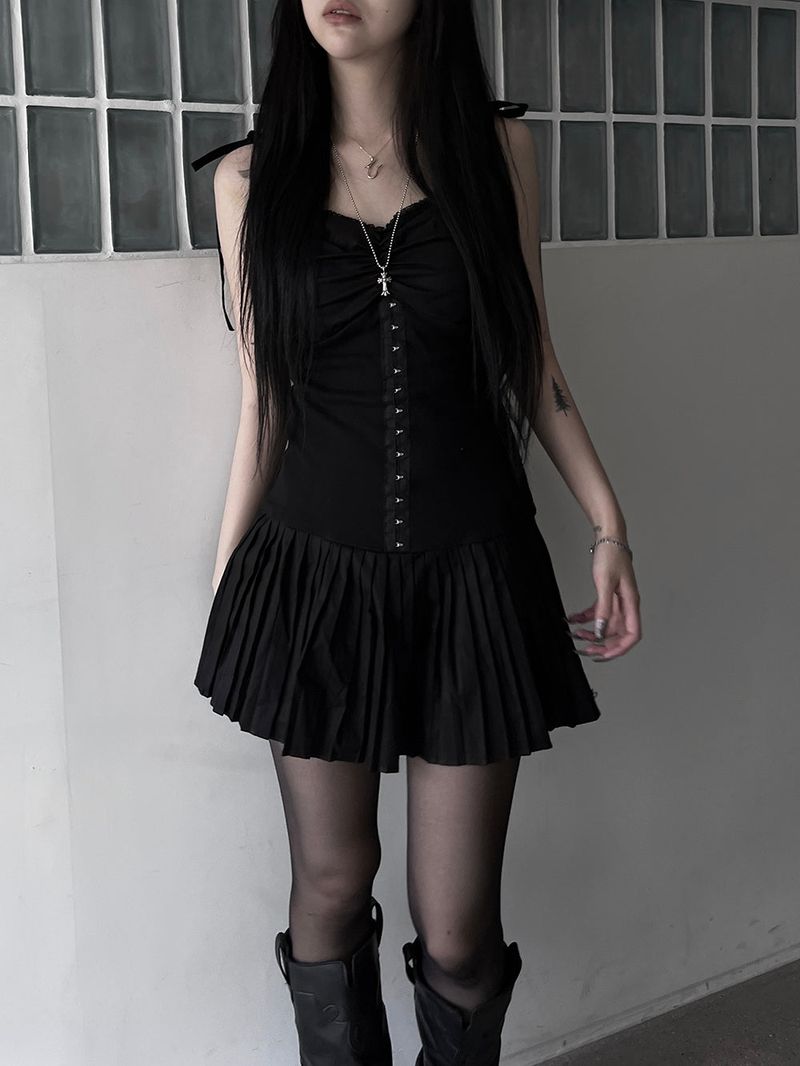corset strap mini one-piece (2color)