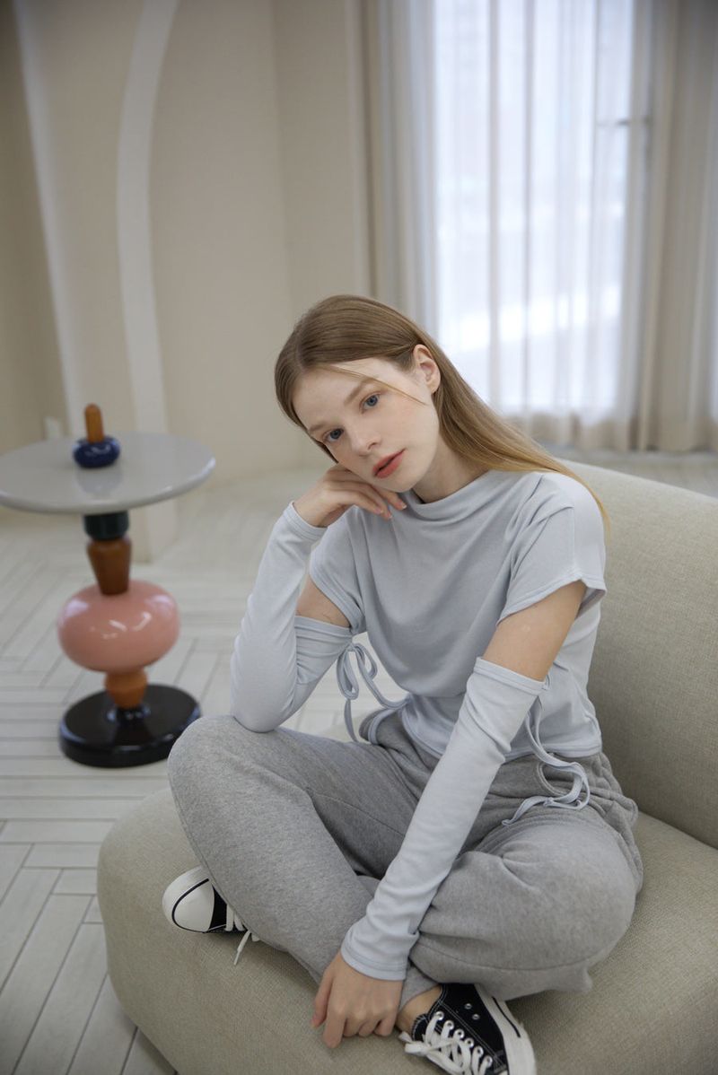 Boots Cut Banding Pants Gray