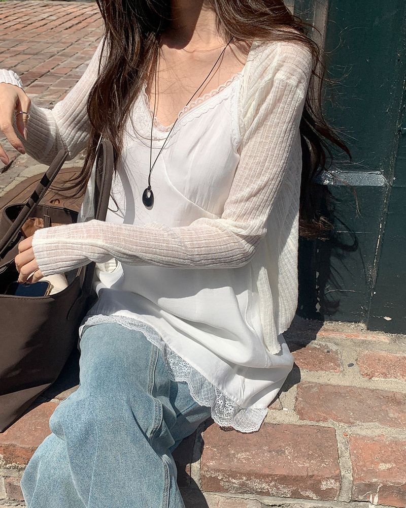 Kom lace layered blouse