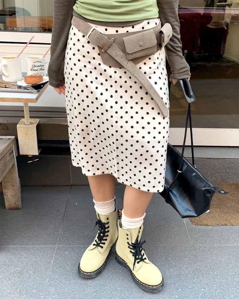 [ORIGINAL] Corinne Dot Midi Skirt