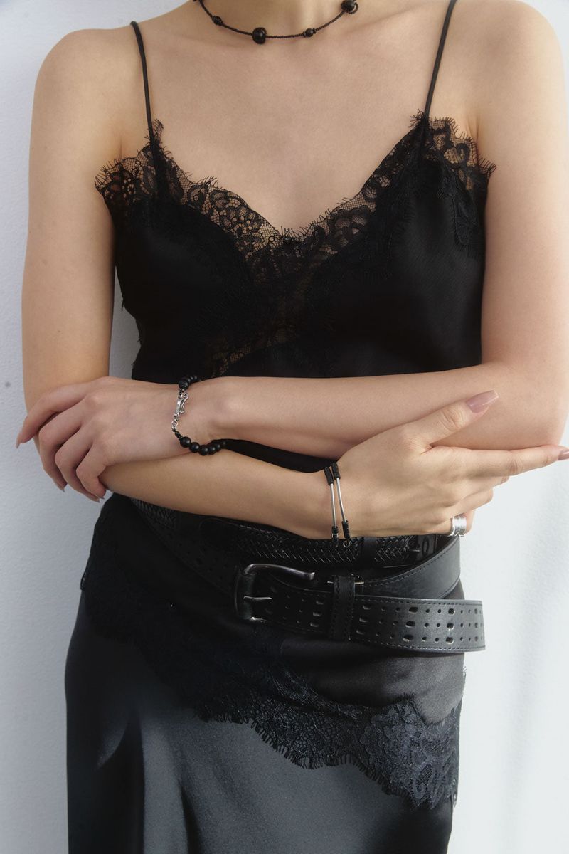 Onyx pipe bracelet – fixed