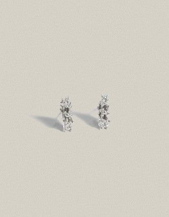 Flowery Wave Post Silver