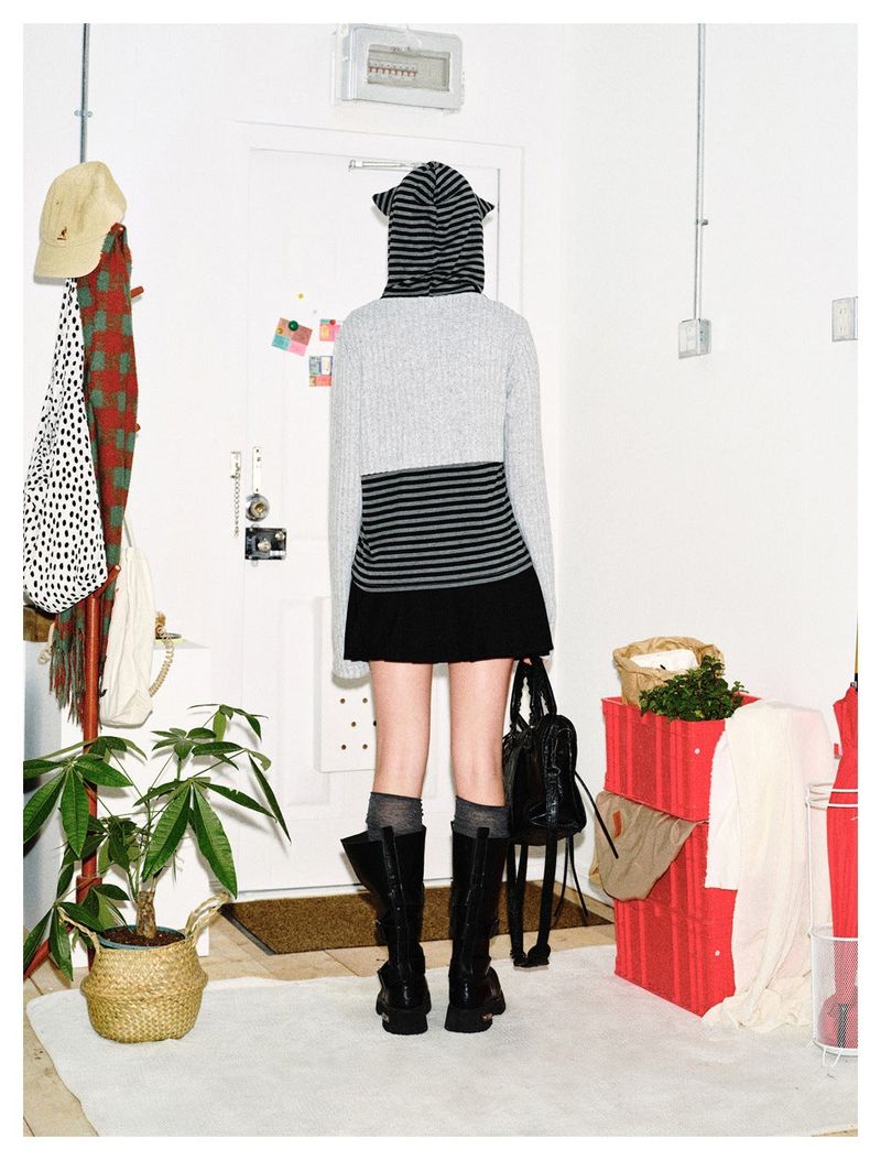 American Street Printed Layered Hoodie