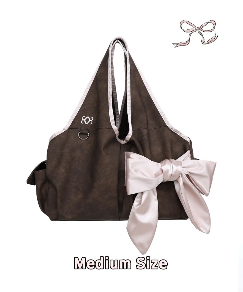 SIWL107（シウォル107）の「[Medium] ボウ ショルダー バッグ (Choco Pink)（バッグ）」