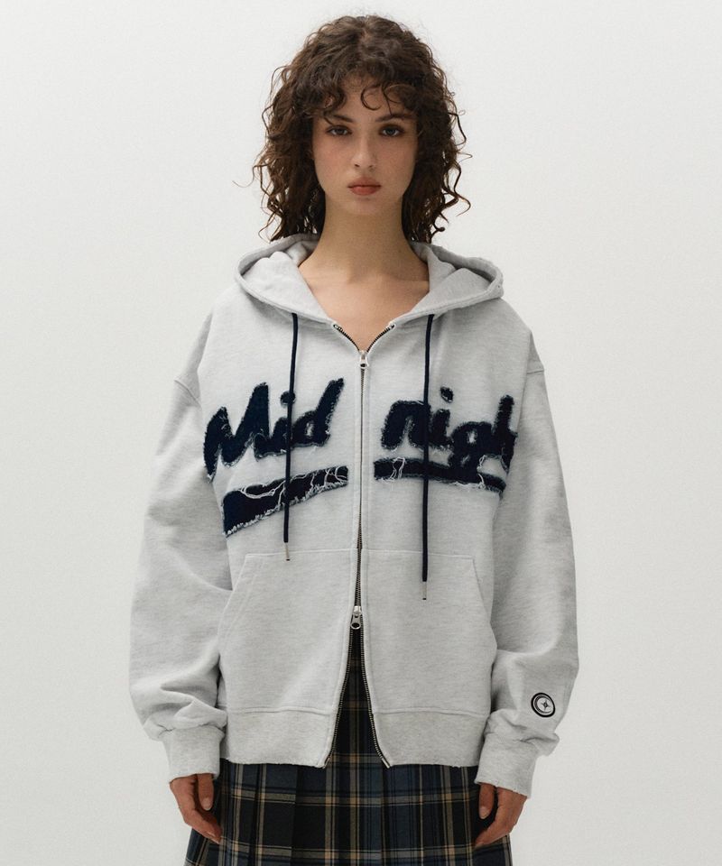 MIDNIGHT MOVE（ミッドナイトムーブ）の「ov damage hood zip up (off white)（Tops）」