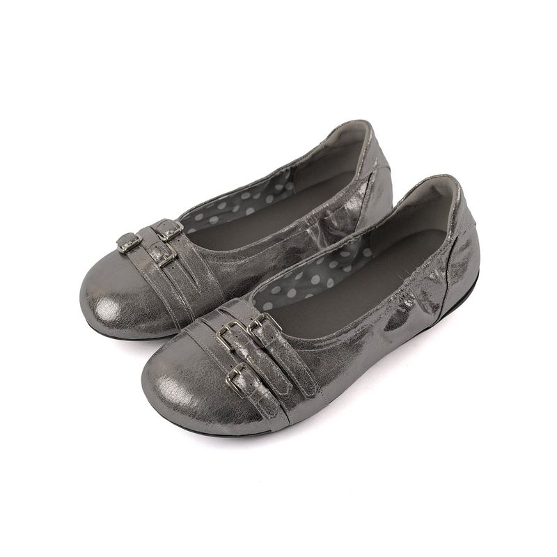 Closet 0040. Three Belted Flat Shoes - 3colors
