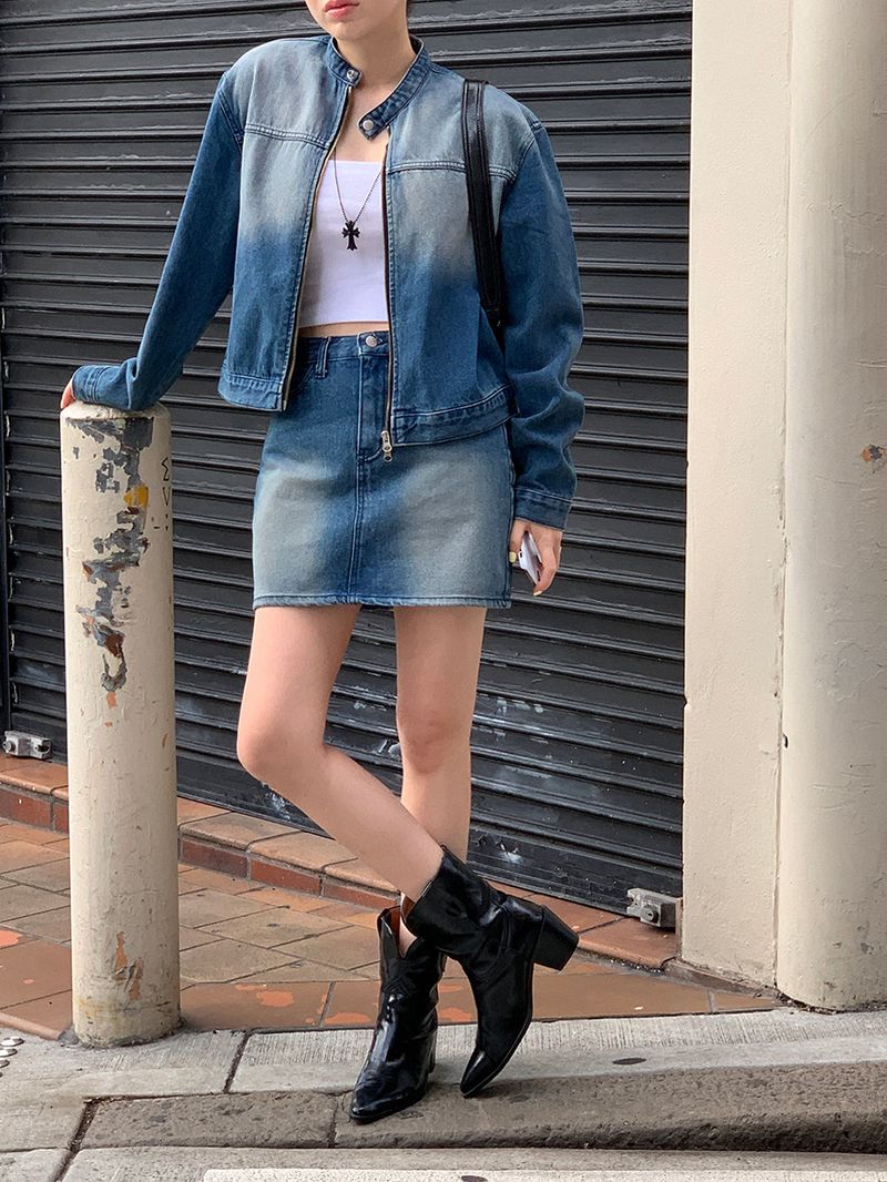 [MADE] Dune Y2K denim mini skirt