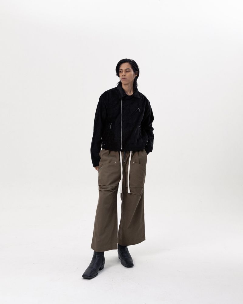 CONCRETE BIKER JACKET - BLACK