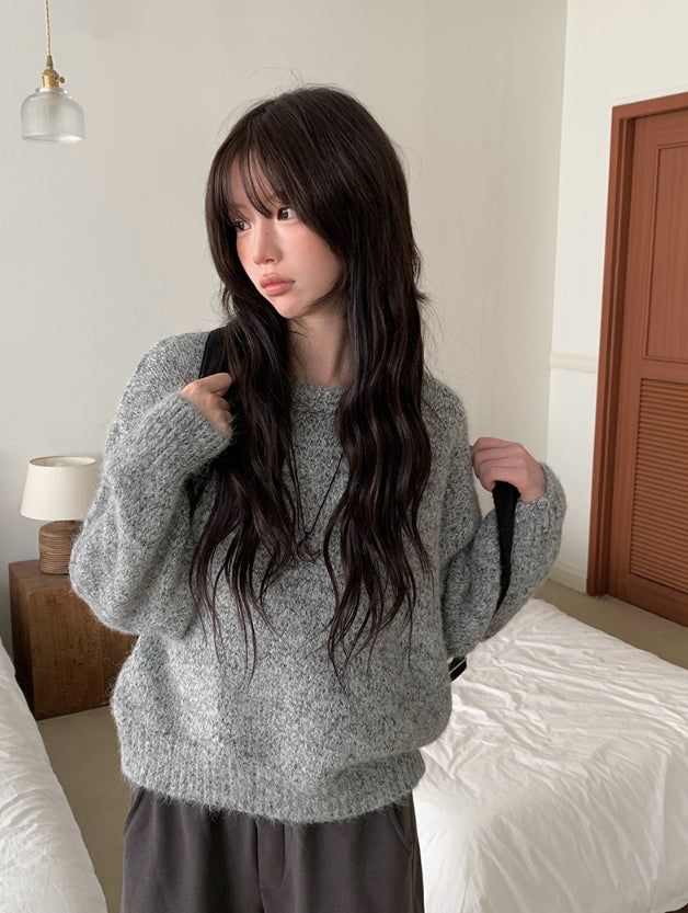 Earls Bokashi Round Thick Loose Fit Knit