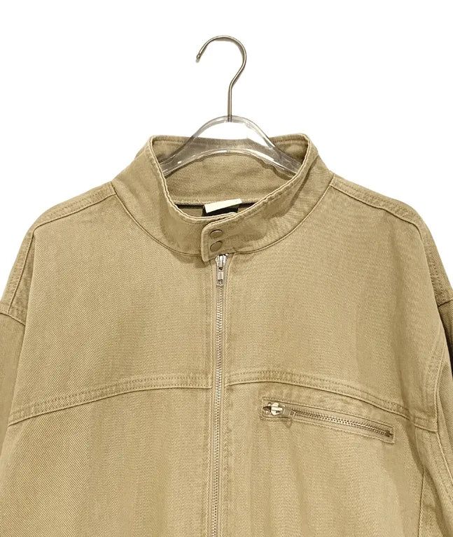 [unisex] Leare Two-Button Washing High-Neck Zip-Up Jacket