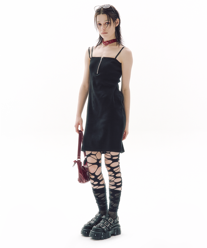 OFF-BALANCE ZIP DRESS