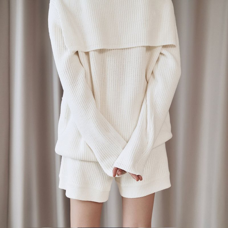 Sailor Collar Cotton Sweater_Ivory